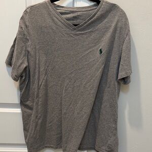 Polo by Ralph Lauren Gray V-Neck T-Shirt
